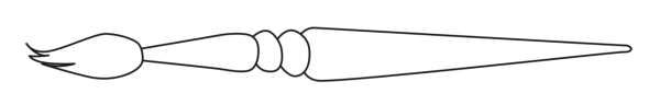 Simple outline of a paint brush